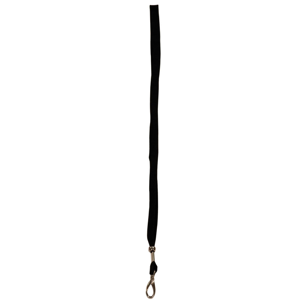Black Lanyard with Hook and Adjustable Ball